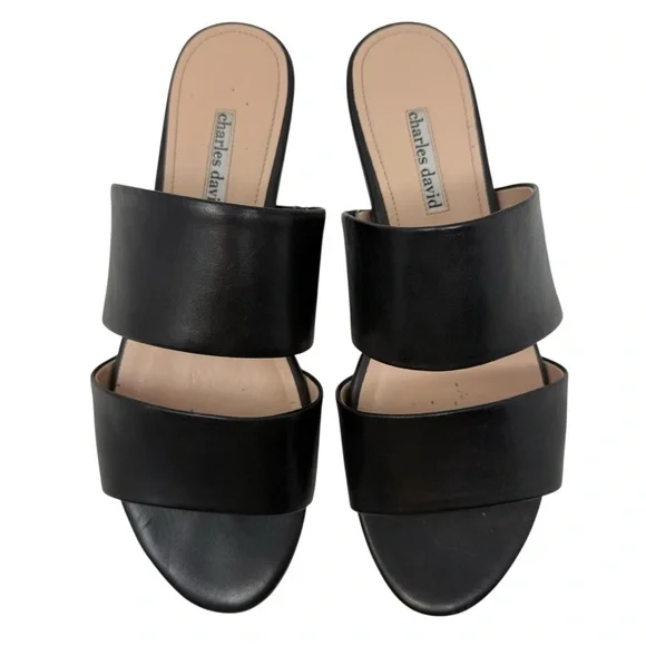 Charles David Siamese Banded Slide Sandals Black Women’s size 10 - Picture 3 of 15